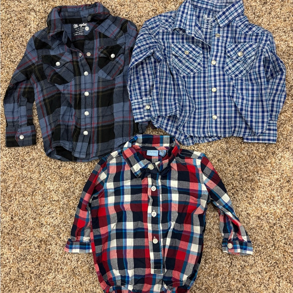 Wrangler 6-9 month Button-Down Shirts